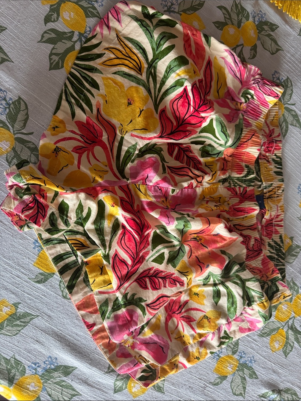 Old Navy Floral Print Sleep Shorts in Pink, Yellow & Green